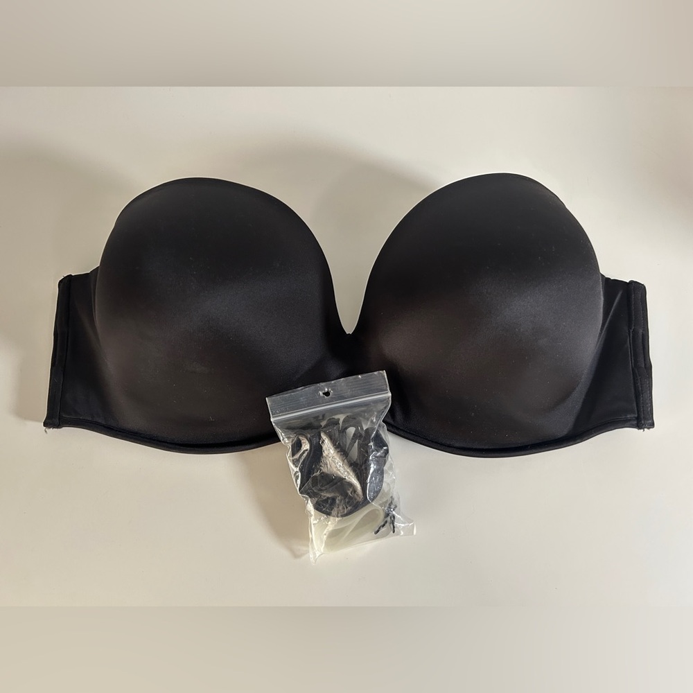 Cacique Black Strapless Bra